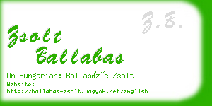 zsolt ballabas business card